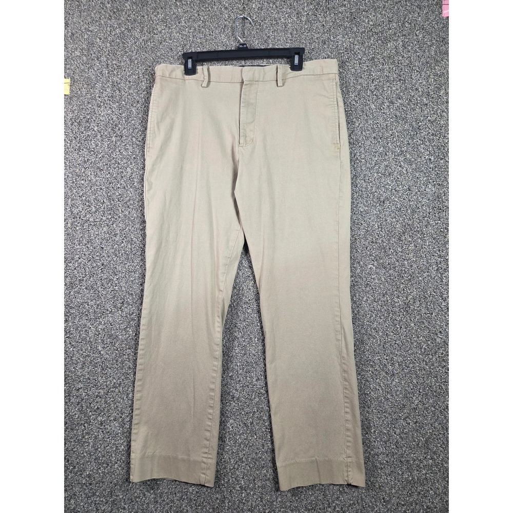 Banana Republic Aiden Fit Chinos Mens 34x30 Khaki Tan Cotton Modal Stretch Pants